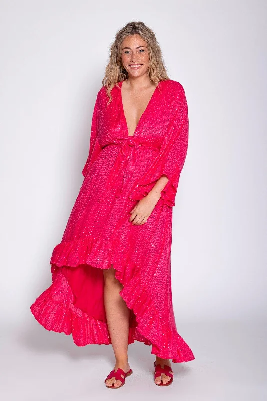 Juliana Hi Low Dress in St Barth Pink