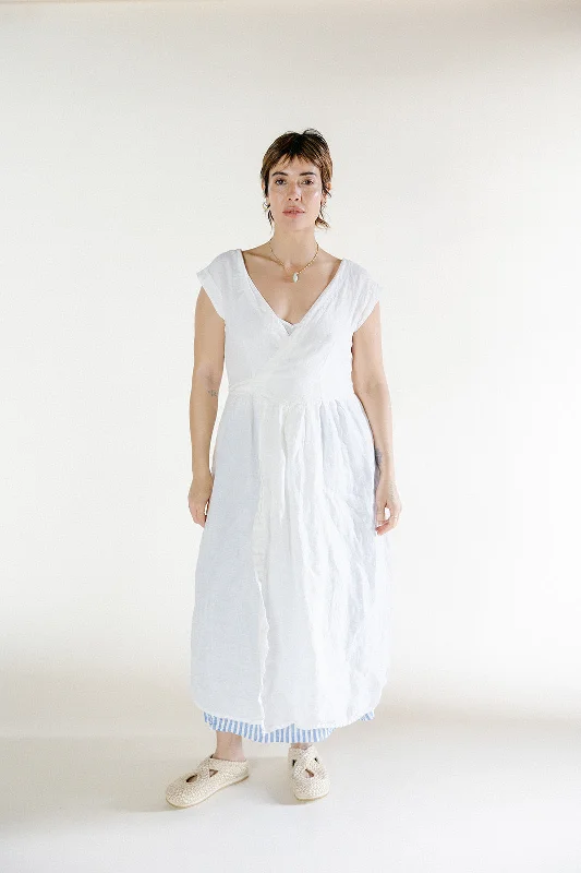 Metta - Naoko Reversible Wrap Dress - Mid Weight Linen