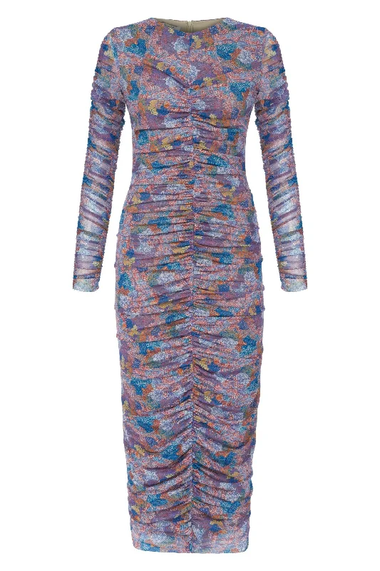 Multicolor Magia Drape Dress