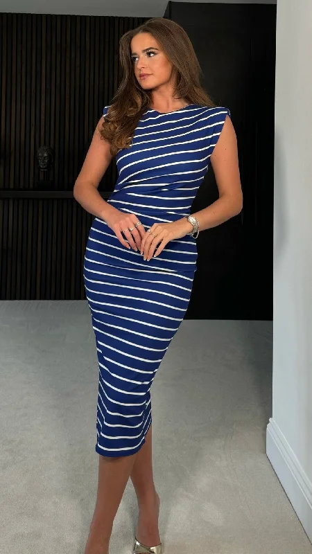 Pari Blue Stripe Dress