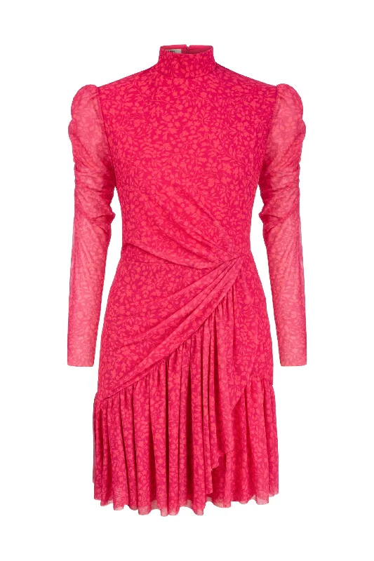 Pink Ramus Mock Neck Dress