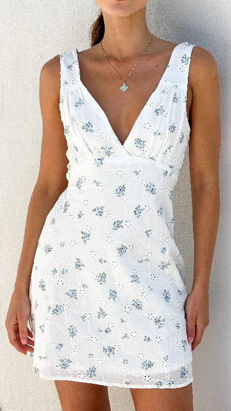 Ilani Mini Dress - Blue Floral