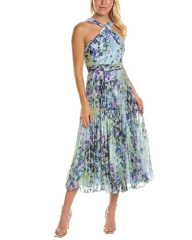 ML Monique Lhuillier Halter Midi Dress